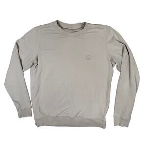 Vuori Cypress Logo Pullover Crewneck Sweatshirt Beige Tan Mens Large